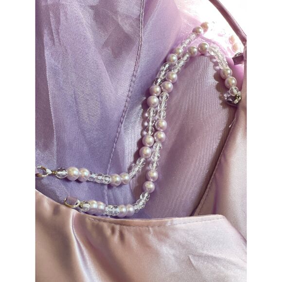 NWT Vintage 90’s Scott McClintock Purple Taffeta Beaded Gown Prom Dress Size 4 - Picture 12 of 12